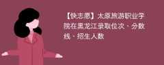 太原旅游职业学院在黑龙江录取位次、分数线、招生人数「2021-2023招生计划」