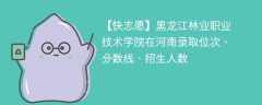 黑龙江林业职业技术学院在河南录取位次、分数线、招生人数「2021-2023招生计划」