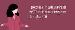 中国社会科学院大学在河北录取分数线及位次、招生人数「2021-2023招生计划」