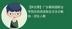 广东碧桂园职业学院在陕西录取位次及分数线、招生人数（2021-2023招生计划）