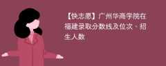 广州华商学院在福建录取分数线及位次、招生人数「2021-2023招生计划」