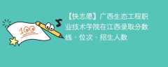 广西生态工程职业技术学院在江西录取分数线、位次、招生人数（2022-2024招生计划）