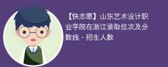 山东艺术设计职业学院在浙江录取位次及分数线、招生人数（2022-2024招生计划）