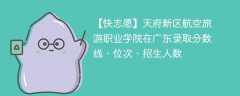 天府新区航空旅游职业学院在广东录取分数线、位次、招生人数（2022-2024招生计划）
