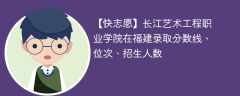 长江艺术工程职业学院在福建录取分数线、位次、招生人数（2021-2023招生计划）