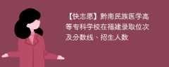 黔南民族医学高等专科学校在福建录取位次及分数线、招生人数（2021-2023招生计划）