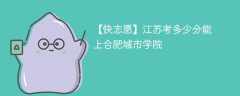 2025江苏考上合肥城市学院要多少分(附2022-2024录取分数线)