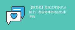 2024黑龙江考多少分能上广西国际商务职业技术学院（附2021-2023录取分数线）