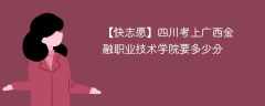 2024四川考上广西金融职业技术学院要多少分（附2021-2023录取分数线）