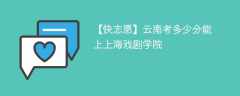 2025云南考多少分能上上海戏剧学院(附2022-2024录取分数线)