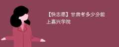 2025甘肃考生多少分能上嘉兴大学(附2022-2024录取分数线)
