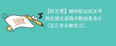 柳州职业技术大学2024年在湖北录取分数线是多少（2024~2022近三年分数位次）