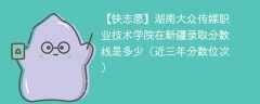 湖南大众传媒职业技术学院2024年在新疆录取分数线是多少（2024~2022近三年分数位次）