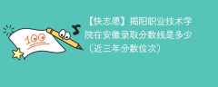 揭阳职业技术学院在安徽录取分数线2024年是多少（2024~2022近三年分数位次）