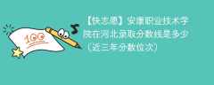 2024年安康职业技术学院在河北录取分数线是多少（2024~2022近三年分数位次）