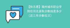 2024年滁州城市职业学院在河北录取分数线是多少（2023~2021近三年分数位次）