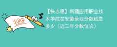 新疆应用职业技术学院在安徽录取分数线2024年是多少（2024~2022近三年分数位次）
