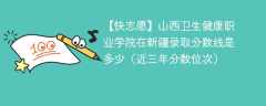 山西卫生健康职业学院2024年在新疆录取分数线是多少（2024~2022近三年分数位次）