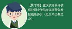 重庆资源与环境保护职业学院2024年在海南录取分数线是多少（2024~2022近三年分数位次）