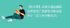 2024年云南交通运输职业学院在广西录取分数线是多少（2024~2022近三年分数位次）