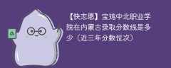 宝鸡中北职业学院在内蒙古录取分数线2024年是多少（2024~2022近三年分数位次）