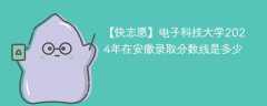电子科技大学2024年在安徽录取分数线是多少（2024~2022近三年分数位次）