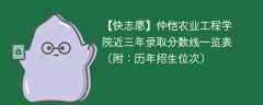 仲恺农业工程学院近三年录取分数线一览表（附：2023-2021历年招生位次）