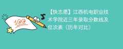 江西机电职业技术学院近三年录取分数线及位次表（2024-2022历年对比）