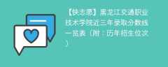 黑龙江交通职业技术学院近三年录取分数线一览表（附：2023-2021历年招生位次）