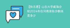 山东大学威海分校2024年在河南录取分数线是多少（2023~2021近三年分数位次）