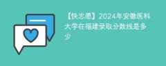 2024年安徽医科大学在福建录取分数线是多少（2023~2021近三年分数位次）