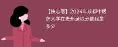 2024年成都中医药大学在贵州录取分数线是多少（2023~2021近三年分数位次）