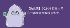2024年延安大学在云南录取分数线是多少（2024~2022近三年分数位次）