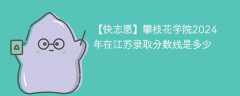 攀枝花学院2024年在江苏录取分数线是多少（2024~2022近三年分数位次）