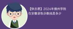 2024年德州学院在安徽录取分数线是多少（2024~2022近三年分数位次）