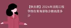 2024年沈阳工程学院在青海录取分数线是多少（2024~2022近三年分数位次）