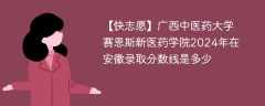 广西中医药大学赛恩斯新医药学院2024年在安徽录取分数线是多少（2023~2021近三年分数位次）