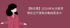 2024年长沙医学院在辽宁录取分数线是多少（2024~2022近三年分数位次）