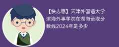 天津外国语大学滨海外事学院在湖南录取分数线2024年是多少（2024~2022近三年分数位次）