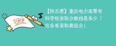 重庆电力高等专科学校2023年录取分数线是多少「在各省录取最低分」