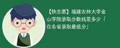 福建农林大学金山学院2023年录取分数线是多少「在各省录取最低分」