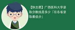 2023广西医科大学录取分数线是多少「在各省录取最低分」