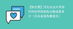 2023河北农业大学现代科技学院录取分数线是多少「在各省录取最低分」