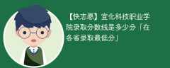 宣化科技职业学院录取分数线2023是多少分「在各省录取最低分」