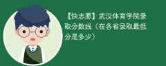 武汉体育学院2023年录取分数线（在各省录取最低分是多少）