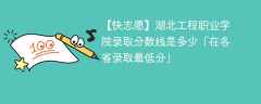 湖北工程职业学院2023年录取分数线是多少「在各省录取最低分」