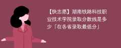 2023湖南铁路科技职业技术学院录取分数线是多少「在各省录取最低分」