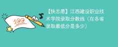 2023江西建设职业技术学院录取分数线（在各省录取最低分是多少）