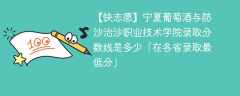 宁夏葡萄酒与防沙治沙职业技术学院2023年录取分数线是多少「在各省录取最低分」