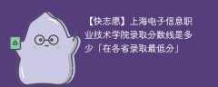 2023上海电子信息职业技术学院录取分数线是多少「在各省录取最低分」